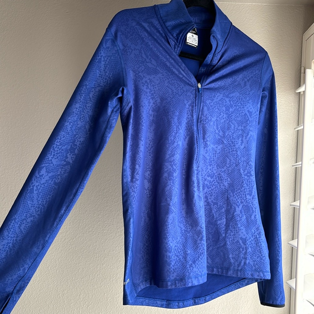 Blue NIKE 3/4 Zip Up Pullover in Size M